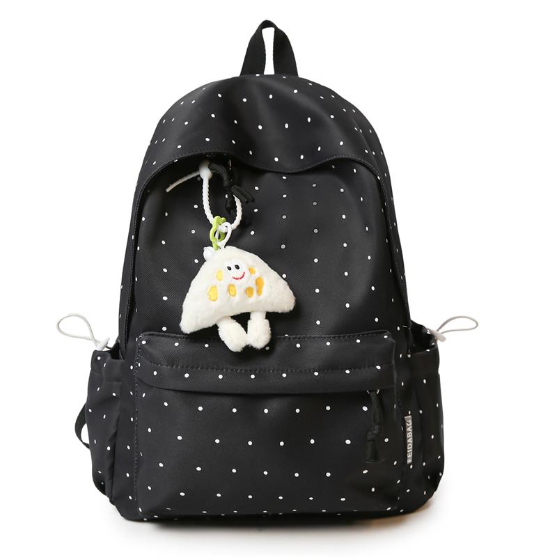 Dot Print Student Schoolbag Large Capacity Women's Backpack