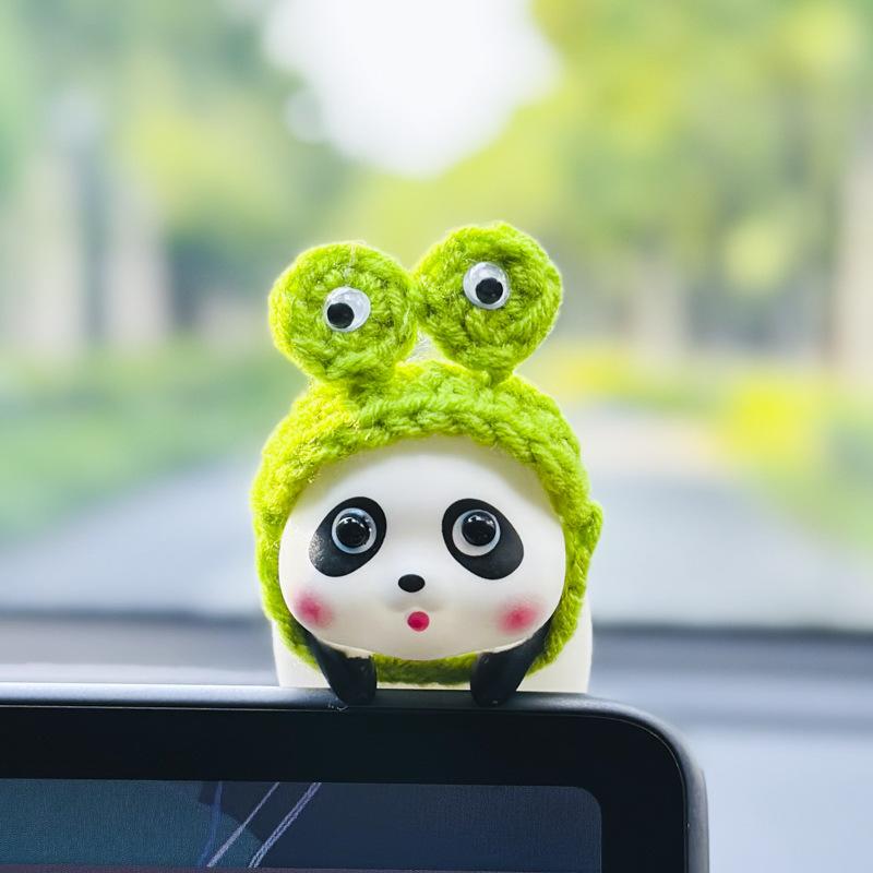 Kawaii Handmade Resin Frogs Green Cartoon Frog Animal Figurines Aquarium/Flowerpot Decoration Home Decorations