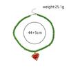 Various Fruit Pendant Necklace For Girl Women Handmade Rice Beads Bohemian Watermelon Lemon Strawberry Jewelry