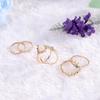 13 Pcs/Set Bohemian Ring Gold Rhinestone Stars Moon Alloy Ring Bohemian Ring KIT