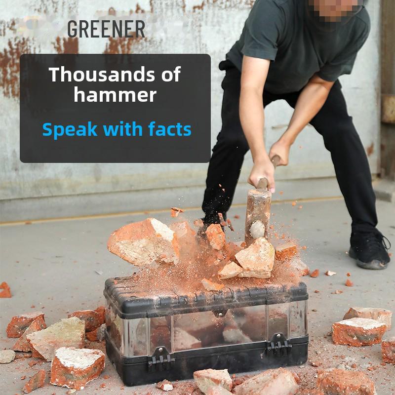 Green Forest Stainless Steel Toolbox: Multifunctional Storage for Hardware & Electricians