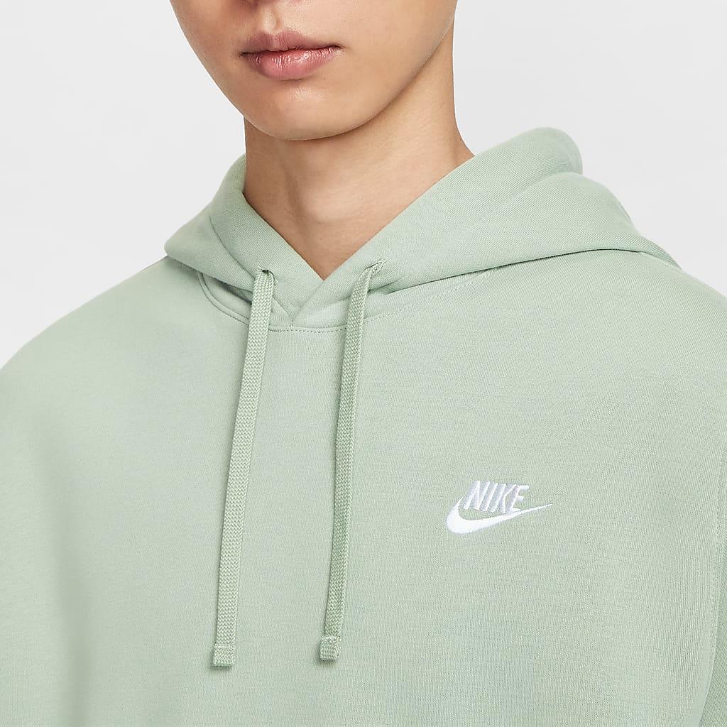 New Nike Sportswear Club FW24 Fleece Sweatshirt Men's Horizon Green BV2655-371