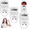 3X Programator Czasowy Timer Włącznik Cyfrowy Lcd Wyłącznik 1Min 8 Ustawień