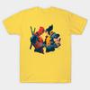 Men Black Print T-shirt Deadwolv No-Cut Transfer Paper Print Cotton Tshirt