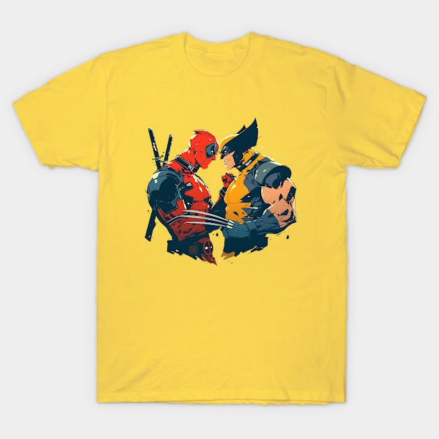 

Men Black Print T-shirt Deadwolv No-Cut Transfer Paper Print Cotton Tshirt M жовтий