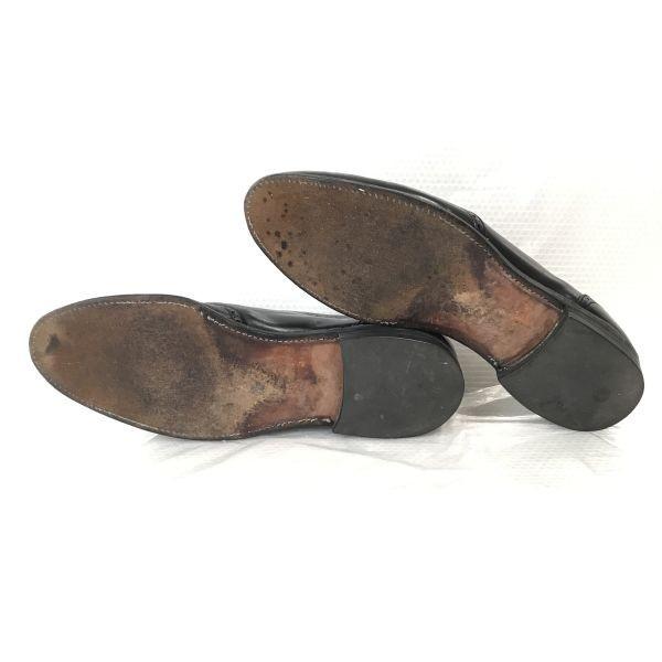 80s-90s USA Vyrobené/FOOTJOY/Kožené Full Brogue Wingtip Topánky/11B/27.5-28.5/Čierne/Vintage(POUŽITÉ)