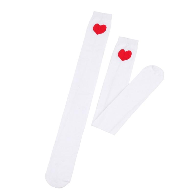 Valentines Day Over Knee Long Socks Cute Lip Heart Love Pattern Thigh High Stockings for Women Parties and Casual Wear