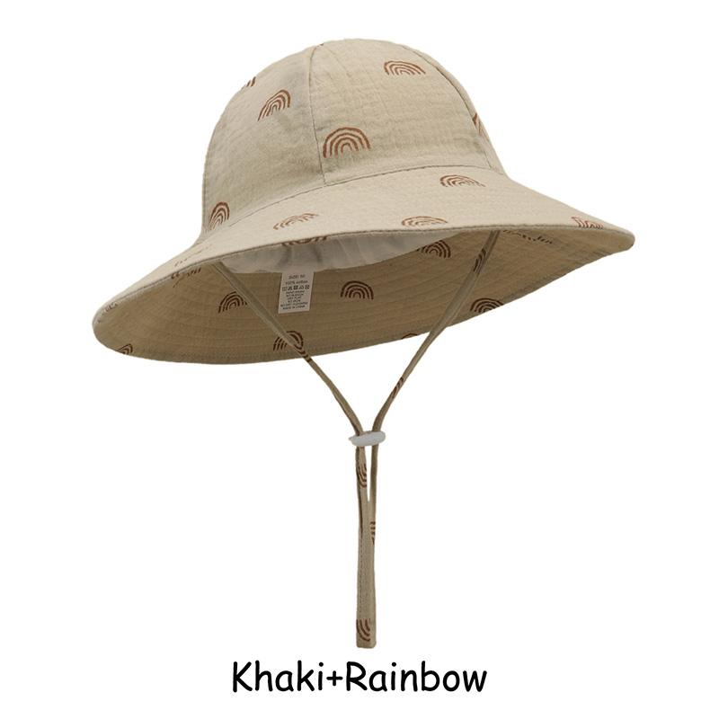 

Регулируемая хлопковая детская шапка-рыбак с защитой от солнца, дышащая, с рисунком фруктов и цветов, для детей от 1 до 3 лет S