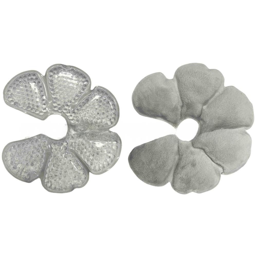 

2pcs Ice Compress Breastfeeding Gel Pads Petal Design Pain Relief Patch Postpartum Recovery серый