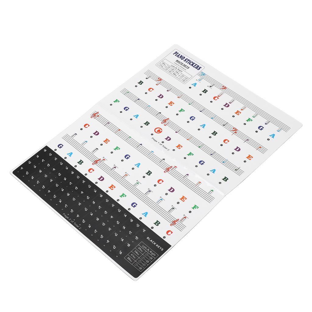 Samolepky na klavírní klávesnici pro 88 61 54 49 Klíč PVC vyjímatelná písmena na klavírní klávesnici pro začátečníky a K