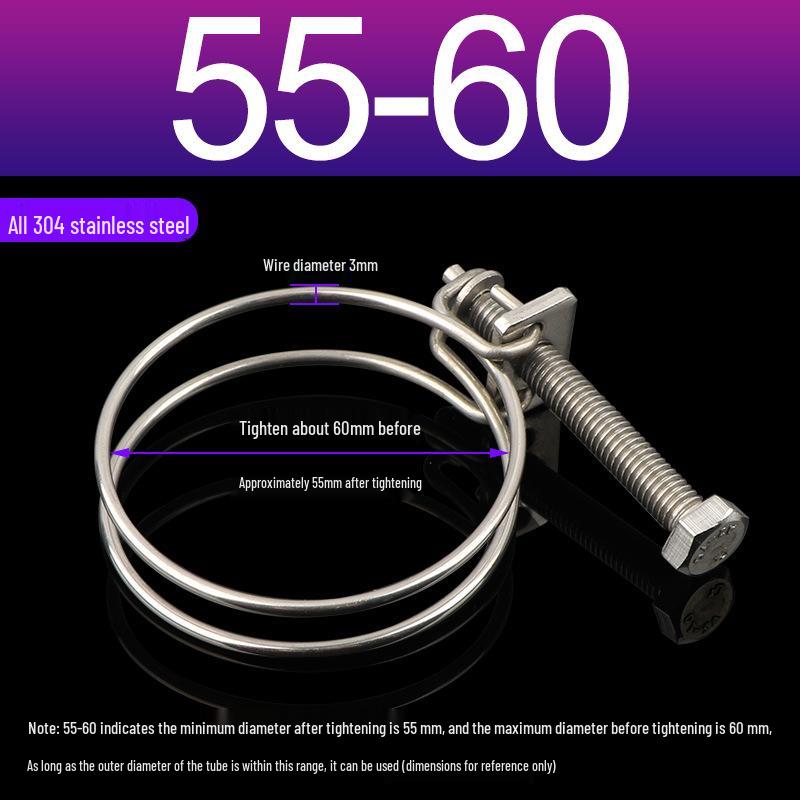 Stainless Steel Double Wire Hose Clamp Set