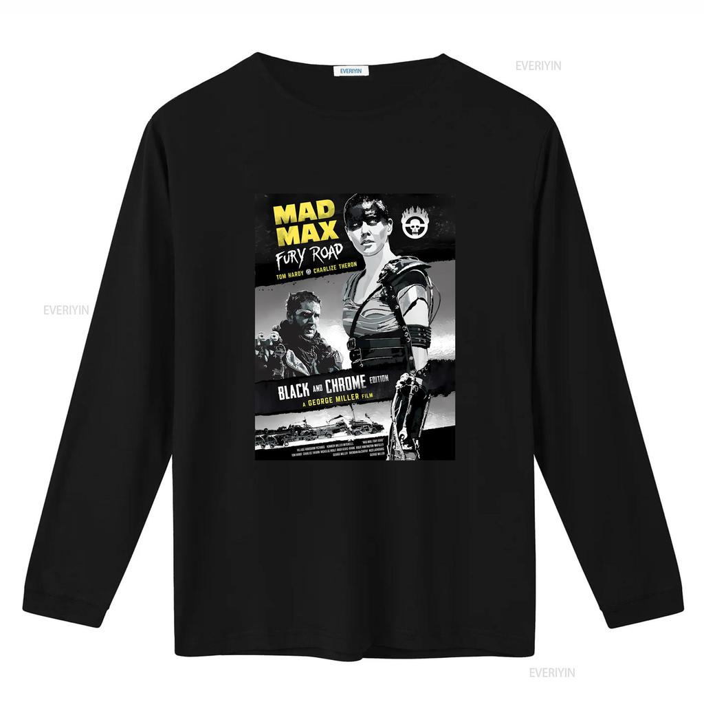 Mad Max Fury Road Black and Chrome Edition T Shirt Retro Movie Classic Design vintage Washed designer clothes Stretched Stylish