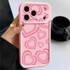 For iPhone 17 Pro Max Case Y2K Retro Gradient Love Hearts Pattern Shockproof Bumper Soft Silicone Cover For iPhone 16 15 14 13 Pro 12 11 16E Air