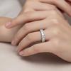 European-American Cross-Border Hot-Selling 3x5mm Oval Moissanite S925 Sterling Silver Stackable Ring, Niche Design, Fashionable Light Luxury