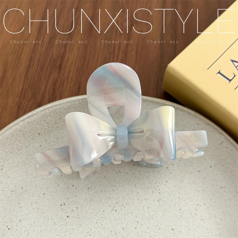 Elegante kleine Haarklammer mit Schleife im französischen Stil aus Acetat