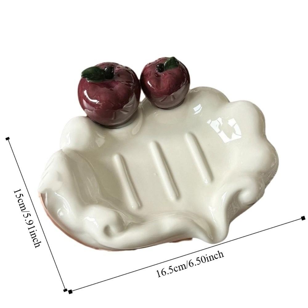 Decorative Snake Fruit Soap Dish Stylish Draining Soap Dish Modern Ceramic Soap Box  Kitchen