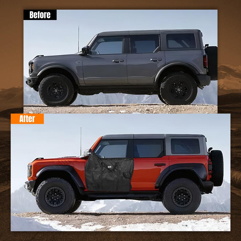 4pcs Door Storage Bag Front Rear Door Storage Bags Organizer Doors Protection Storage Bag for Ford Bronco 4 Doors 2025-2025