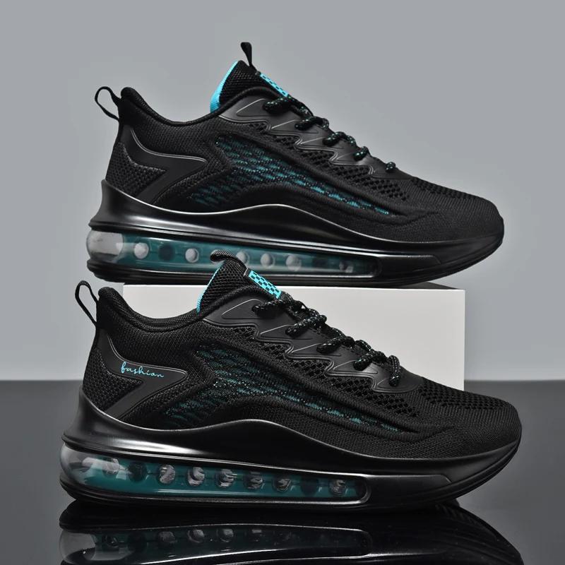 

Мужские кроссовки для бега на воздушной подушке большого размера, летние сетчатые кроссовки для отдыха, мужские универсальные спортивные прогулочные туфли на открытом воздухе, мужская обувь 39