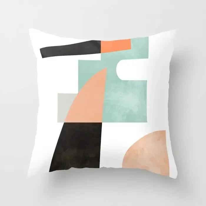 

House Decorative Home Pillowcase for sofa Cushion Cover 45*45 Nordic 40*40cm 40x40cm 50x50 Living Room abstract 60x60 black grey 12x12Inch