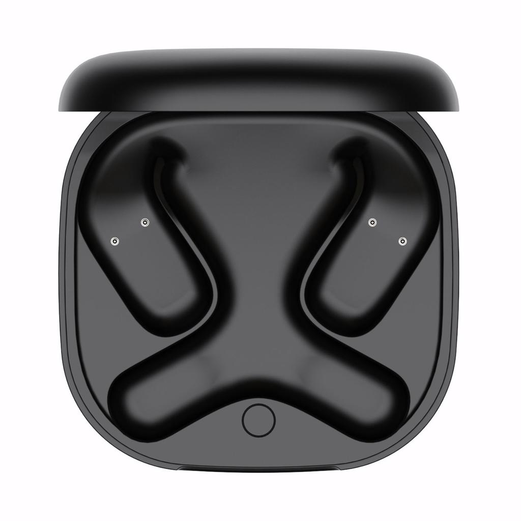 Earbud Charging Case Fit for Shokz OpenFit 2 2+ T920 T921 Headphones Earbuds Charger Replacement 500mAh Type C Black