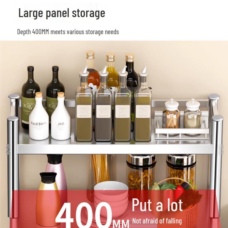 Bieying 3-Tier Stainless Steel Kitchen Workbench Shelf