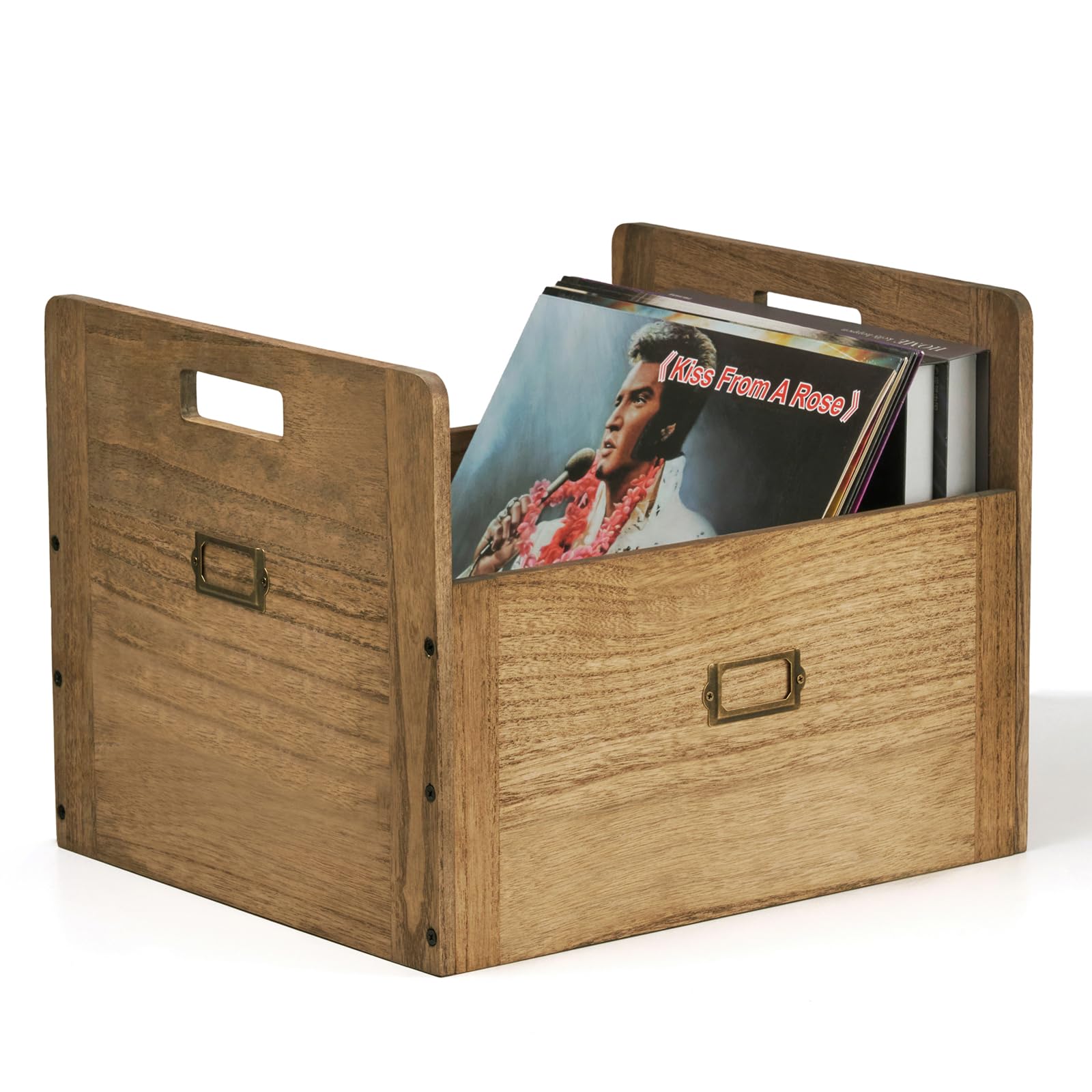 

KIRIGEN Record Case for LP Record Box Record Rack Record Rack Wooden Storage Case Storage Box Easy to Assembly В комплект входит руководство по эксплуатации на японском языке Коричневый