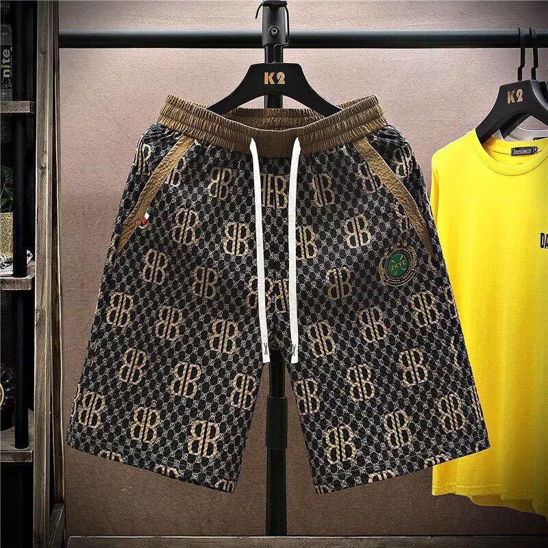 Men s Quick-Drying Ice Silk Mid-Length Breathable Summer Shorts for Outdoor and Beach. Large чёрный