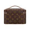 Louis Vuitton Pěkný Elegantní Tvar Lv Monogram Kovová Hlava Zipu Potahované Plátno Kosmetická Taška Kabelka Mini Dámské Kabelky Hnědá M44495
