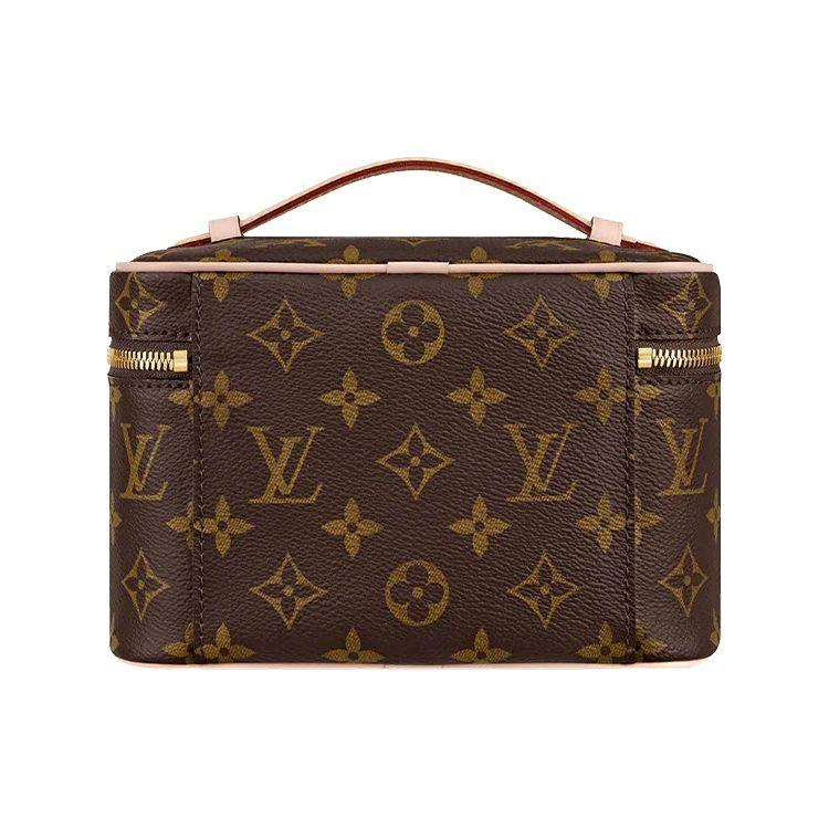 Louis Vuitton Pěkný Elegantní Tvar Lv Monogram Kovová Hlava Zipu Potahované Plátno Kosmetická Taška Kabelka Mini Dámské Kabelky Hnědá M44495