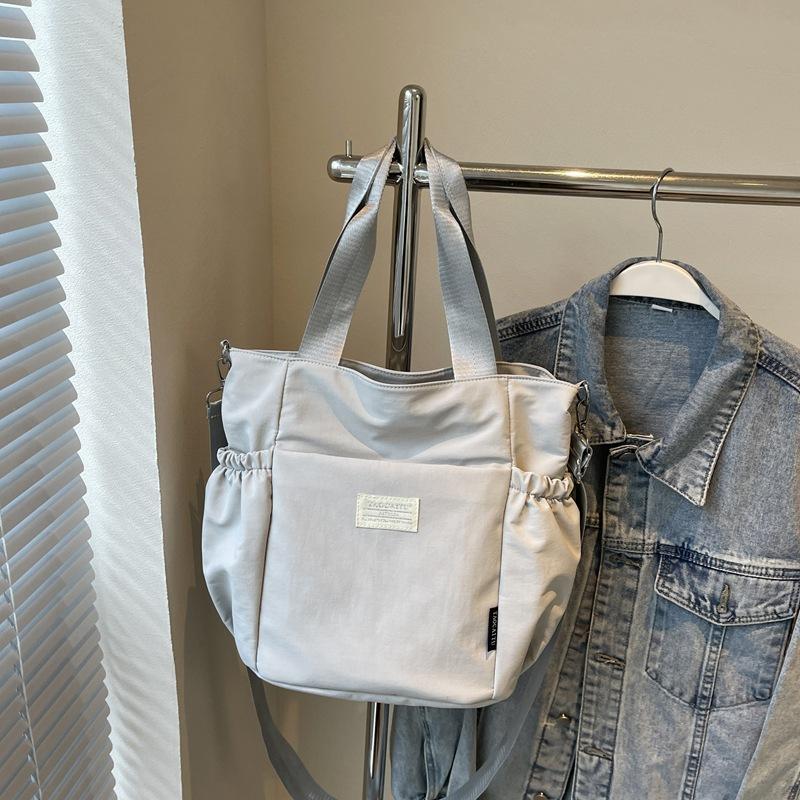 Large Capacity Oxford Cloth Commuter Tote Bag Simple Fashion Shoulder Bag Casual Fashion Small Fresh Girls Bag