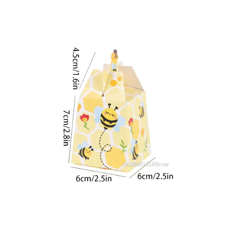 

50-10 шт. Мультяшные коробки для конфет в виде пчел, подарочная коробка для детского дня рождения, детского праздника, свадебной вечеринки, упаковка для сувениров, принадлежности 10PCS
