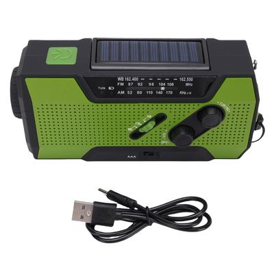 Radio d'urgence AM FM SOS Multifonctionnelle Portable Rechargeable Solaire à Manivelle Chargeur pour