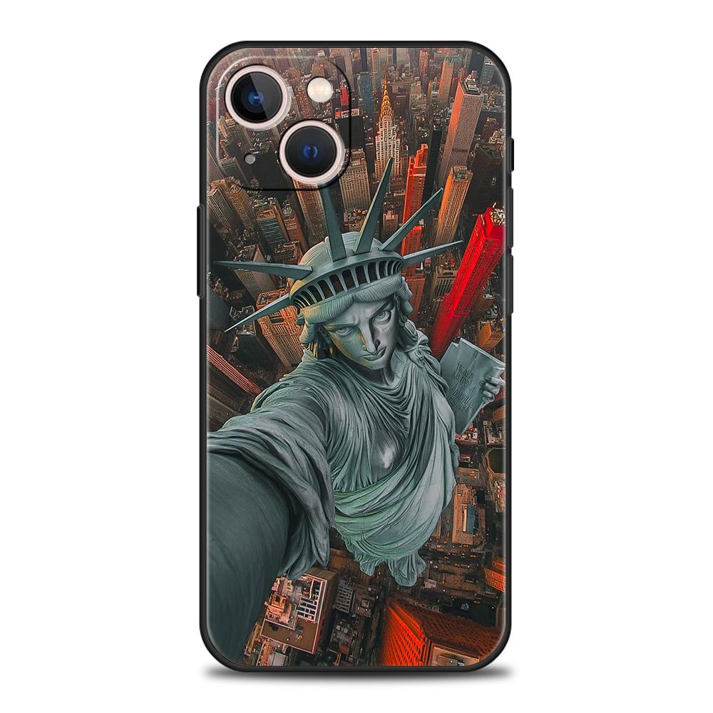 Funda para Teléfono para iPhone 17 16 15 14 13 12 Pro Max 11 Pro Max 17 AIR Plus Resistente a Golpes TPU Suave Moda Estatuas Griegas Antiguas