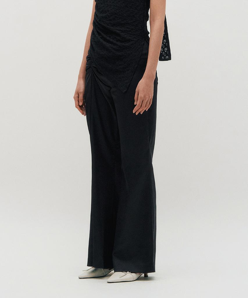 Kimjisu Satin Draped Trousers _ Black