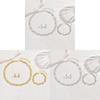Minimalist Flower Necklace And Earring Set For Women With Water Drip Pendants Summer