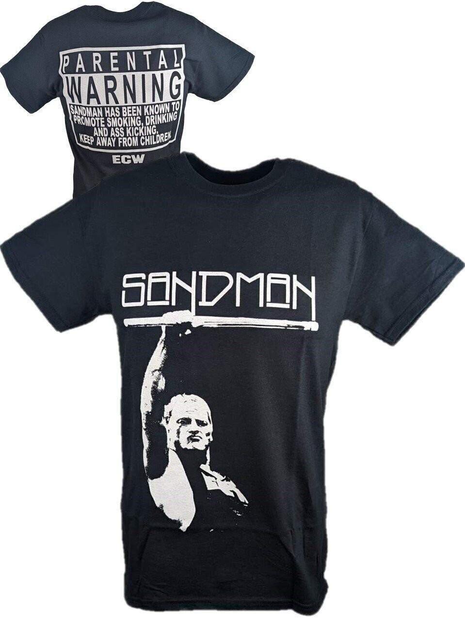 Sandman Parental Warning ECW Mens Black 100% Cotton T-shirt Mens Tees Top S