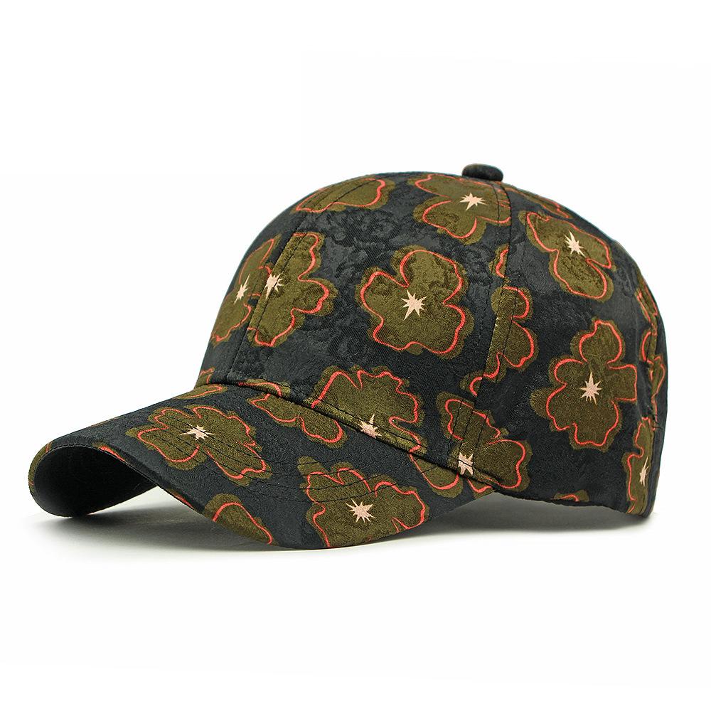Flower Printed Baseball Cap Women's Outdoor Sun Protection Cap