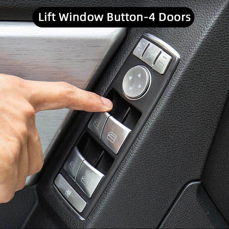

For Mercedes Benz E C Class GLK CLS GLA W205 W212 X156 X204 C218 Car Window Lift Glass Switch Button Trim Panel Cover Sticker Button