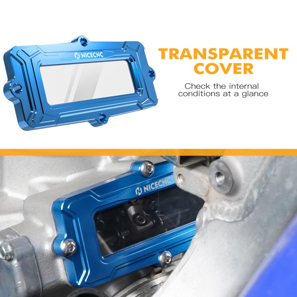 NICECNC For Yamaha YZ250 1999-2024 YZ250X 2016-2023 2022 Clear Exhaust Power Valve Cover YZ 250 YZ 250X Accessories Aluminum