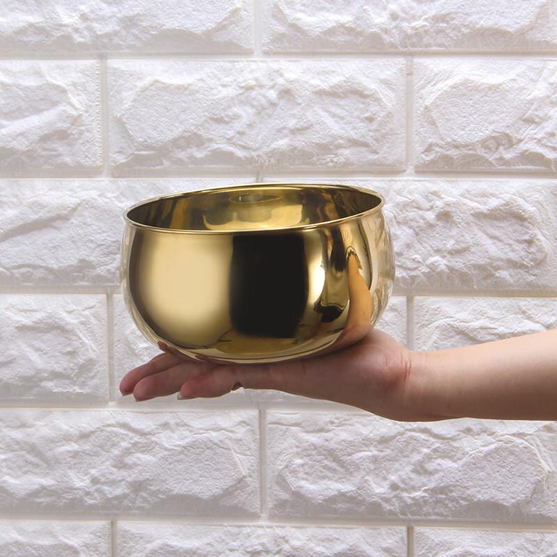 ZISIZ Gold Edelstahl Runde Schüssel