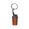 Shaker Cup Keychain Portable 3D Printed Workout Keychain with Metal Ring Bags Gym Backpack Pendant Mini Fitness Accessory