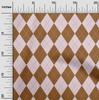 oneOone Cotton Flex Brown Fabric Check Argyle Quilting Supplies Print Sewing Fabric By The Yard 40 Inch