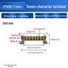 XP0812F Copper Terminal Block, Zero-Ground, Strong Light, Xinjiang Seven-Character Type