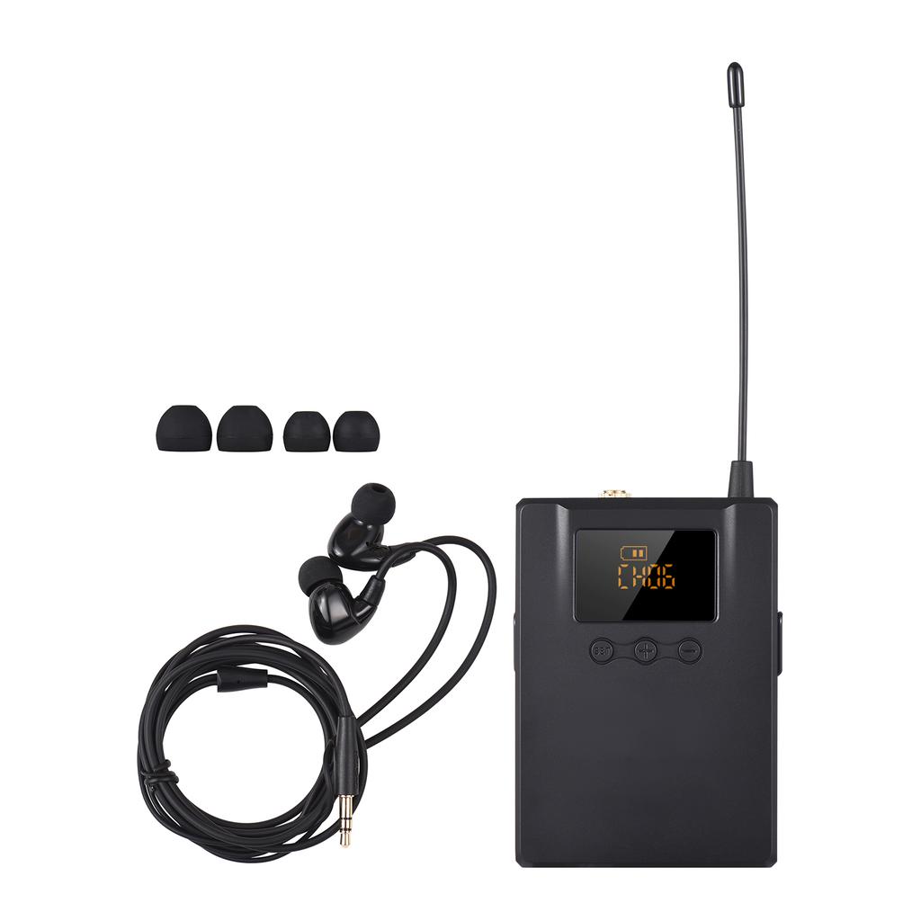 TAKSTAR WPM-300R Wireless Audio Receiver with In-ear Earphone UHF Bodypack Receiver LED Digital Display for Stage Studio