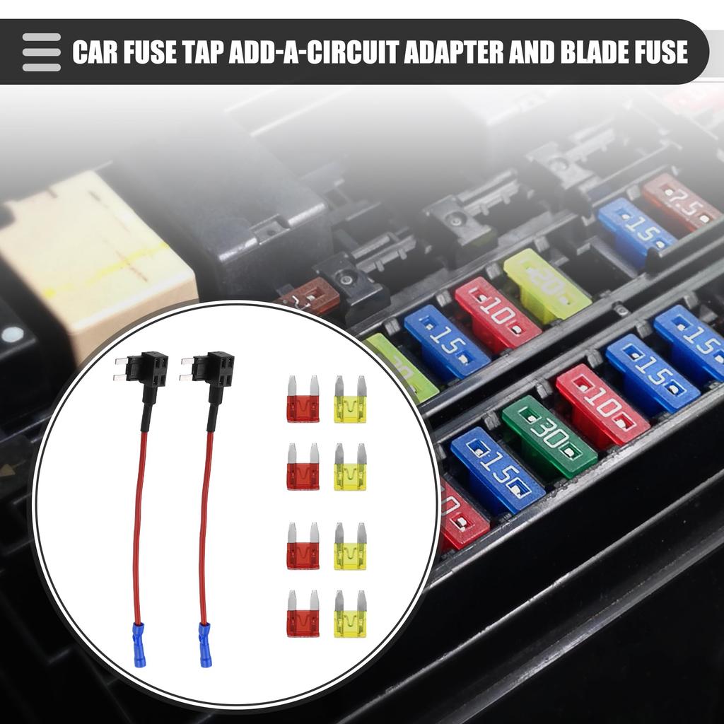 ACROPIX Universal Circuit Addition 12V Mini Fuse Tap Holder Adapter