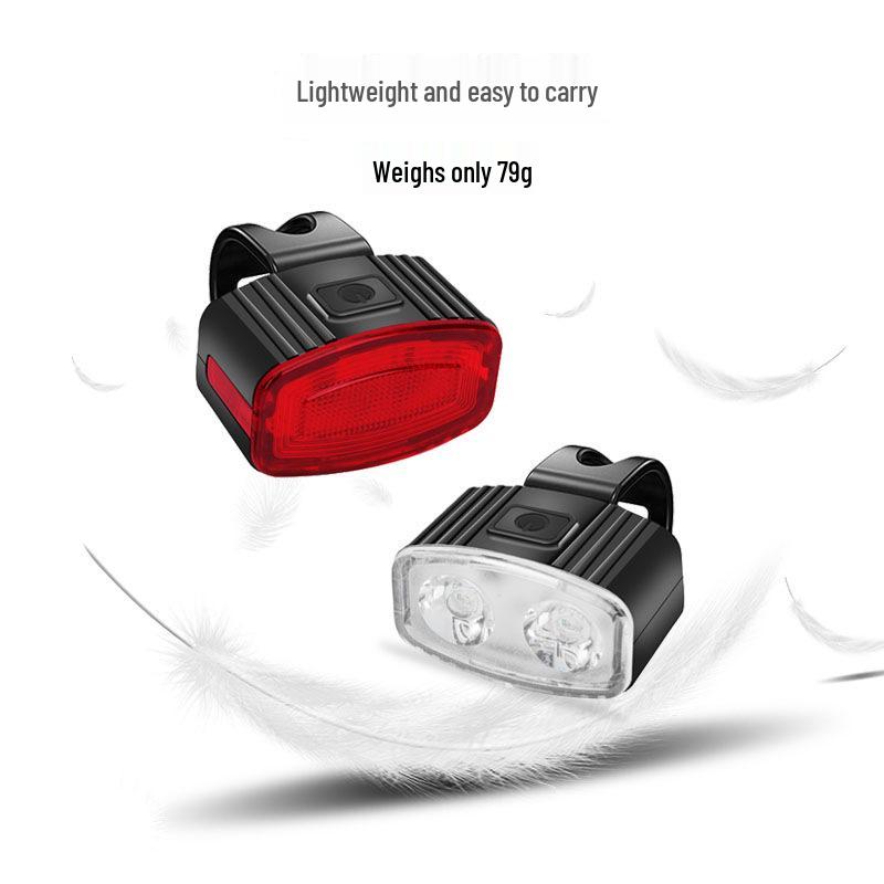 Super Bright Rechargeable Front & Tail Bike Light Set for Night Riding