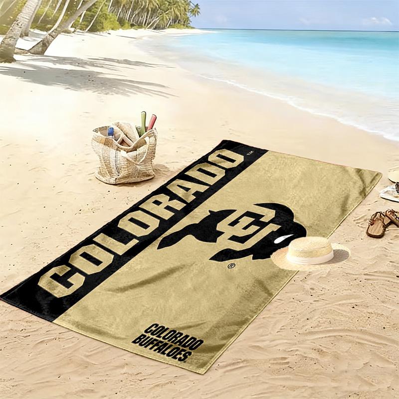 Colorado Buffaloes Print Beach Towel, Large Soft Quick Dry Towel for Beach Camping Swimming