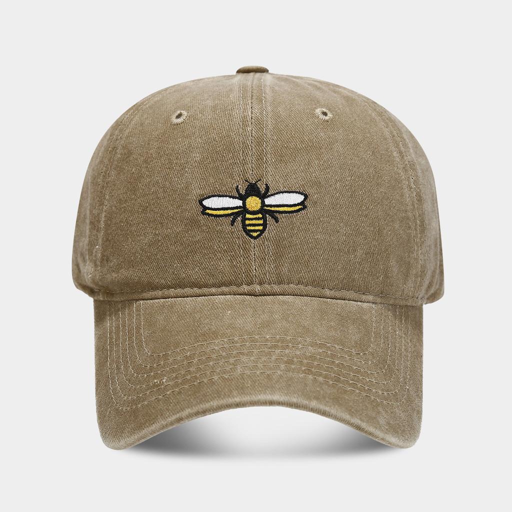 Cotton Bees Embroidered Baseball Cap With Sun Protection For Outdoor Activities