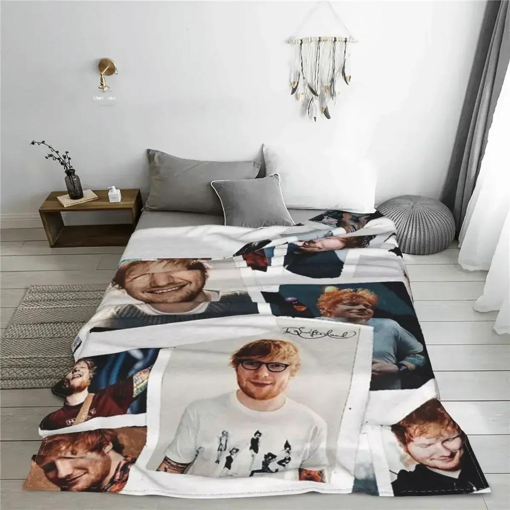 Ed Sheeran Singer Blankets Flannel All Season Multifunction Lightweight Throw Blanket for Home Office Rug Piece