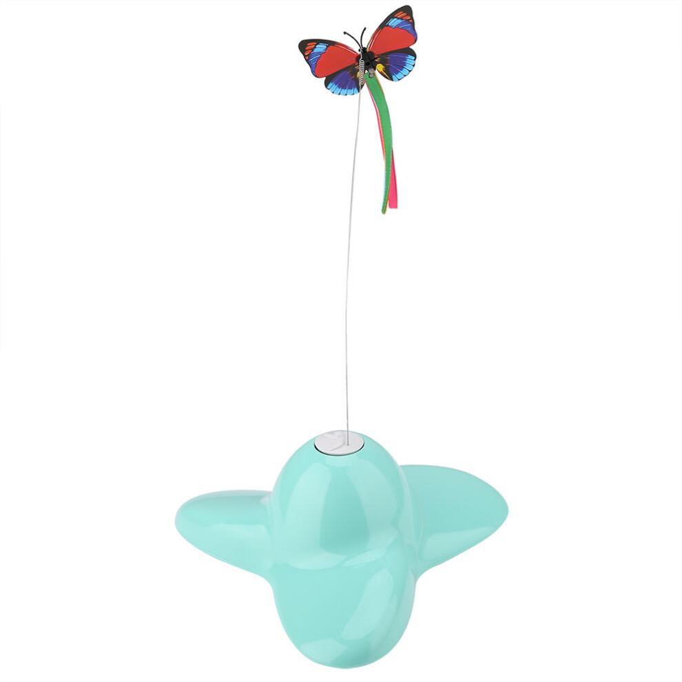 Electric Rotating Butterfly Cat Toy For Indoor Cats Interactive Automatic Spinning Flashing Butterfly Teaser Stimulating Prey Instinct Exercise